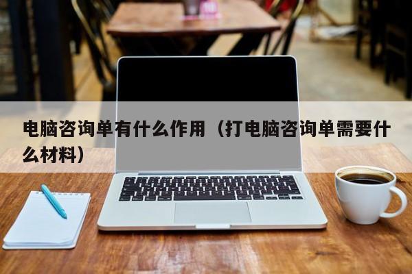 电脑咨询单有什么作用（打电脑咨询单需要什么材料）